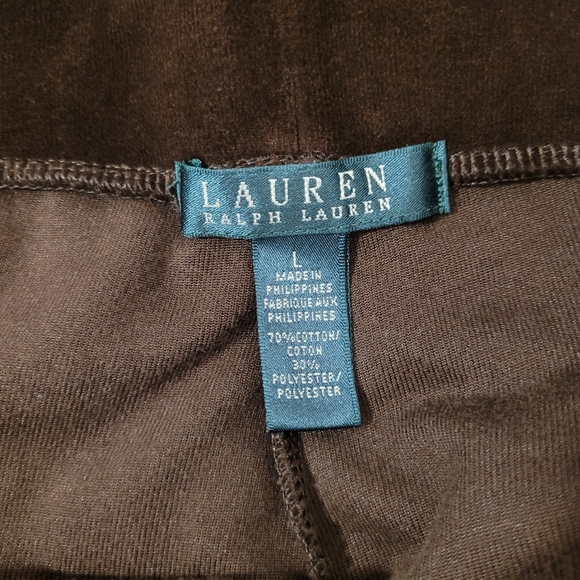 Lauren Ralph Lauren Brown Velour Tracksuit Women's Size Large - Picture 5 of 14